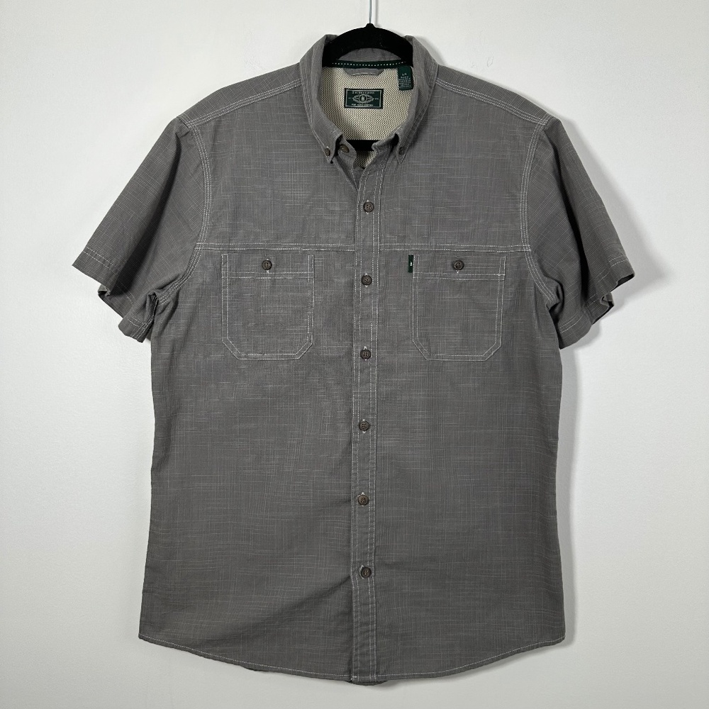 G.H. Bass & Co. Mens Sz Large Rock River Textures Short Sleeve Shirt Sz Large